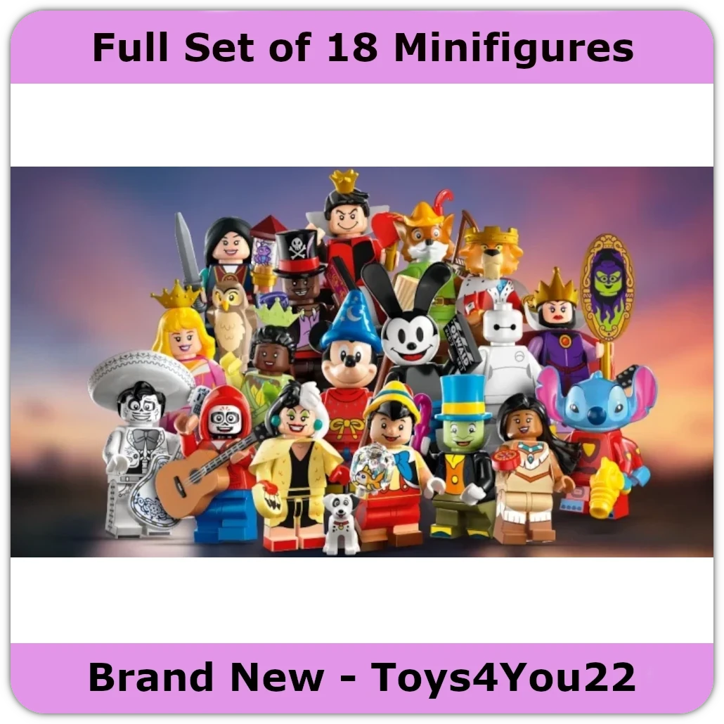 LEGO 71038 - Disney 100 Series 3 - Complete Set of 18 Characters